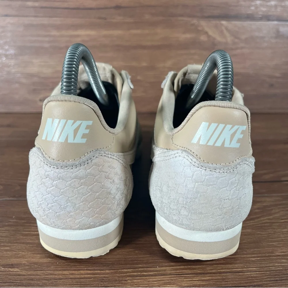 NIKE CORTEZ PREMIUM ‘Beige’ Leather Vintage Sneakers Women’s Size 8 Shoes - Picture 4 of 11